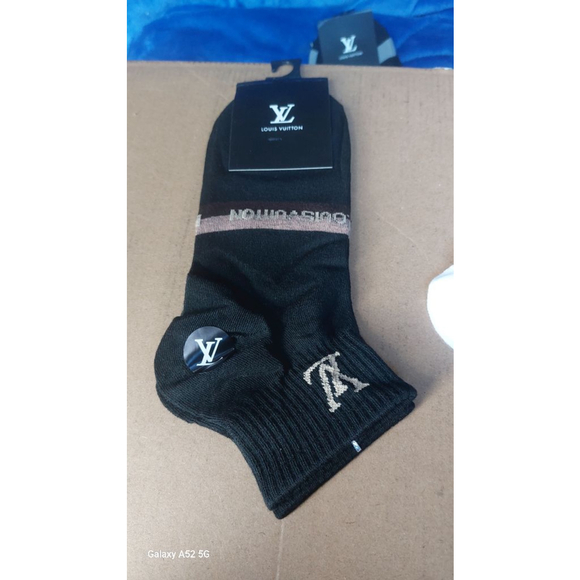 5 pc Unisex Louis Vuitton Socks women's 7-10 With Box - Picture 4 of 8